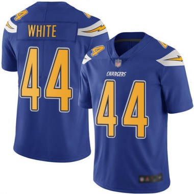 Los Angeles Chargers NFL Football Kyzir White Electric Blue Jersey Youth Limited  #44 Rush Vapor Untouchable